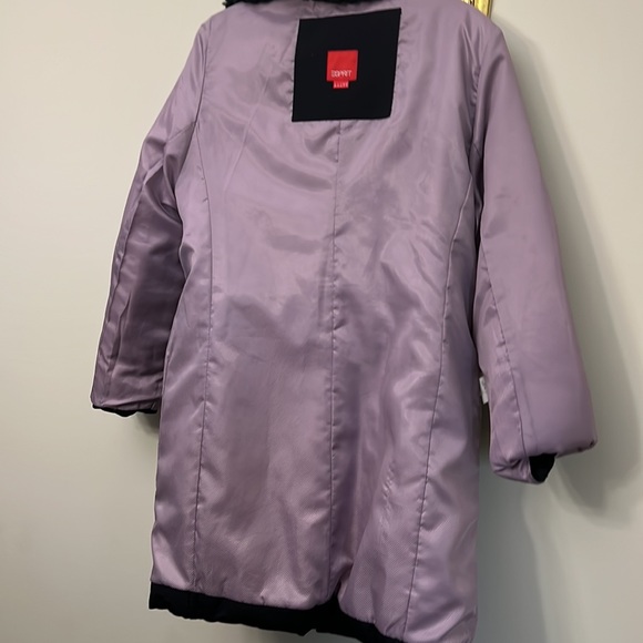 Espirit - Black Winter Coat - Belted - Size 8 - Picture 14 of 15